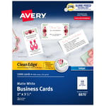 Avery Yazdırılabilir Kartvizitler, Mürekkep Püskürtmeli Yazıcılar, 1.000 Kart, 2 x 3.5, Temiz Kenar, Ağır (8870)