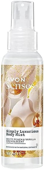 Avon Simply Luxurious Beyaz Şeftali ve Vanilya Orkide Kokulu Vücut Spreyi 100 Ml. - Seçenekler: Tekli, Üçlü Set, İkili Set