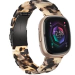 AWSMOR Reçine Bant Fitbit Versa 4/Versa 3/Fitbit Sense 2/Sense Band Kadınlar ile Uyumlu, Versa 3/4/Sense 2 Akıllı Saat için Hafif Bileklik Yedek Kayış
