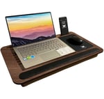 Axolotl Telefon Ve Tablet Bölmeli Minderli Laptop Sehpası Notebook Bilgisayar Çalışma Masası, Antik Meşe