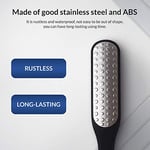 Ayaklar için Metal Pedikür Ayak Törpüsü Nasır Sökücü (1 Adet), Ölü Cilt Profesyonel için Çift Taraflı Ayak Temizleyici Ayak Kazıyıcı (Siyah)