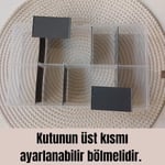 Ayarlanabilir Plastik Bölmeli Çok Amaçlı Taşınabilir Şeffaf Organizer Kutusu Makyaj Hobi Saklama Kutusu Ofis Masa İçin Araç-Gereç Kabı (Şeffaf, Orta) - Seçenekler: 2'li Set, Büyük, Orta