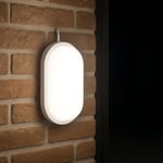 Aydos 15W IP65 Oval Beyaz LED Tavan ve Duvar Lambası | 6500K Beyaz Işık | Su ve Toz Geçirmez Banyo Bahçe Balkon Aydınlatma Armatürü | Yüzeye Monte, 1500 Lümen (220V)