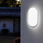 Aydos 20W Oval Beyaz LED Nemliyer Armatür – IP65 Su Geçirmez Tavan/Duvar Lambası, 6500K Beyaz Işık, 2000 Lümen, 27x16.7 cm, İç ve Dış Mekan Kullanıma Uygun, Banyo Balkon Bahçe Aydınlatması