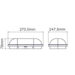 Aydos 20W Oval Beyaz LED Nemliyer Armatür – IP65 Su Geçirmez Tavan/Duvar Lambası, 6500K Beyaz Işık, 2000 Lümen, 27x16.7 cm, İç ve Dış Mekan Kullanıma Uygun, Banyo Balkon Bahçe Aydınlatması