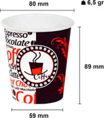 Aygün Cup 8 Oz 250 ml Beyaz Sıcak Kapaklı Karton Bardak Çay Kahve 100 Adet