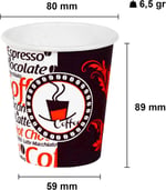 Aygün Cup 8 Oz Karton Bardak 250 ml - 200 Adet (Kahve Bardağı)