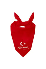 Ayyıldız Ve K.Atatürk Imzalı Tasarım Tek Renk Fular