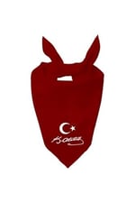 Ayyıldız Ve K.Atatürk Imzalı Tasarım Tek Renk Fular