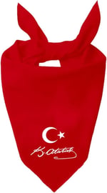 Ayyıldız Ve K.Atatürk Imzalı Tasarım Tek Renk Fular