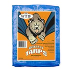 B-Air tarafından Grizzly Tarps 16' x 20' Büyük Çok Amaçlı Su Geçirmez Ağır Hizmet Tipi Poli Tarp Grometli Her 36 inç, 8x8 Dokuma, 5 Mil Kalınlığı, - Seçenekler: 15'X15', 16X20, 6' x 8', 12X16, 20'x30'