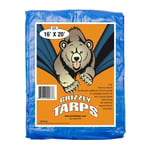 B-Air tarafından Grizzly Tarps 16' x 20' Büyük Çok Amaçlı Su Geçirmez Ağır Hizmet Tipi Poli Tarp Grometli Her 36 inç, 8x8 Dokuma, 5 Mil Kalınlığı, - Seçenekler: 15'X15', 16X20, 6' x 8', 12X16, 20'x30'