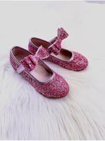 babelia Kız Çocuk Fiyonklu Pembe Babet-1