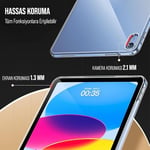 Babilden APPLE ile uyumlu 11 inç iPad (A16) / iPad Air 10.9 inç/iPad 10.Nesil 10.9 Kılıf Şeffaf Silikon Arka Kapak