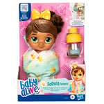 Baby Alive Şampuanla ve Sarıl Sophia Sparkle Kahverengi Saçlı Oyuncak Bebek 28 cm Suda Oynanabilir Oyuncak Bebek Oyun Seti, 3 Yaş ve Üzeri Kız ve Erkek Çocukları İçin Oyuncaklar