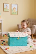 Baby Çok Amaçlı Kapaklı Kutu Düzenleyici Maxi, Mavi, 35 x 26 x 23 cm