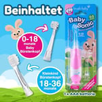 Baby Sonic Brush-Baby BabySonic Elektrikli Diş Fırçası, Pembe, 0-3 Yaş, Zamanlayıcılı