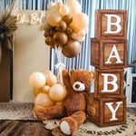 Baby Yazılı Ahşap Konsept Baby Shower Dekorasyon Kutu Set