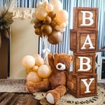 Baby Yazılı Ahşap Konsept Baby Shower Dekorasyon Kutu Set