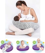 Babyjem Boze Emzirme Ve Destek Minderi 082 Yeni Mavi Yonca Gri 8681049220820