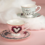 Baci Milano Baci   Milano Allegria Pembe ve Yeşil 4 Parça Kapaklı/Tabaklı 2 Kişilik Espresso   Seti Ø 5,5 cm, H 7 cm