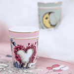 Baci Milano Baci   Milano Allegria Pembe ve Yeşil 4 Parça Kapaklı/Tabaklı 2 Kişilik Espresso   Seti Ø 5,5 cm, H 7 cm