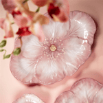 Baci Milano Botanica Çiçek Desenli Melamin Mercan Rengi Oval Tabak 40,5 cm