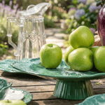 Baci Milano Botanica Çiçek Desenli Melamin Mercan Rengi Orta Boy Ayaklı Kek Standı 32,5 cm
