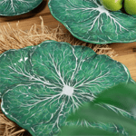 Baci Milano Botanica Çiçek Desenli Melamin Mercan Rengi Oval Tabak 40,5 cm