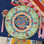 Baci Milano Dolce Far Niente Çiçekli Vazo Desenli Yeşil Supla Ø 33 cm