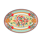 Baci Milano Dolce Far Niente Güneş Desenli Oval Porselen Servis 36x25,5 cm