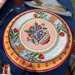 Baci Milano Dolce Far Niente Karışık Desenli 6 Parça Mix Porselen Servis Tabağı 28 cm