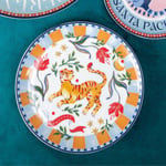 Baci Milano Dolce Far Niente Karışık Desenli 6 Parça Mix Porselen Pasta Tabağı 22 cm