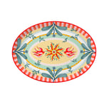 Baci Milano Dolce Far Niente Kuş Desenli Oval Porselen Servis 26x18,5 cm
