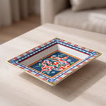 Baci Milano Dolce Far Niente Mavi Desenli Dikdörtgen Porselen Tabak 19,5x15,5 cm