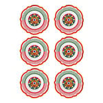 Baci Milano Dolce Vita 6'lı Geometries Çukur Tabak 23 cm Porselen