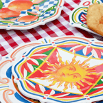 Baci Milano Dolce Vita Sun 6'lı Pasta Tabağı 22 cm Melamin