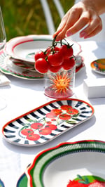 Baci Milano Dolce Vita Tomatos Oval Tepsi 11x24 cm Porselen