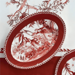 Baci Milano Le Rouge Oval Porselen Tabak 27 cm