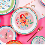 Baci Milano Mamma Mia Çiçek Desenli Servis Tabağı 28 cm