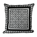 Baci Milano Optical Kadife Yastık 60 cm x 60 cm Gri