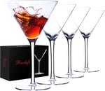 BACLIFE Martini Bardak Seti 4-8oz Coupe Cam Seti - El Üflemeli Kristal Kokteyl Bardakları - Bar, Martini, Kozmopolitan, Manhattan, Gimlet için Zarif Kokteyl Bardakları
