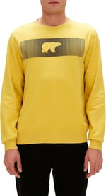 Bad Bear 19.02.12.007 Fancy Crewneck 3D Sarı Erkek Sweatshirt