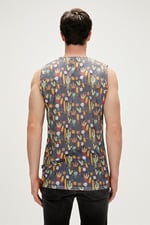 Bad Bear Areole Tank-Top Tarçın Desenli Erkek Atlet, 23.01.23.008-C02