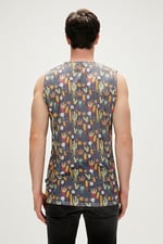 Bad Bear Areole Tank-Top Tarçın Desenli Erkek Atlet, 23.01.23.008-C02