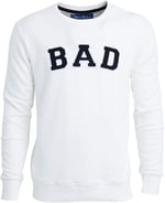 Bad Bear Bisiklet Yaka Uzun Kollu Cepsiz Nakışlı Normal Kalıp Beyaz Erkek Sweatshirt L