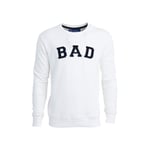 Bad Bear Bisiklet Yaka Uzun Kollu Cepsiz Nakışlı Normal Kalıp Beyaz Erkek Sweatshirt L