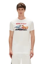 Bad Bear Boss Erkek Beyaz Bisiklet Yaka Tişört, L, 230107020-WHT
