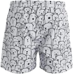 Bad Bear Erkek Desenli Beyaz Deniz Şortu - 21.01.09.011 (Off-White/M)