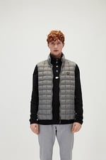 Bad Bear Erkek Gümüş Ekose Detaylı Mıner Vest Yelek